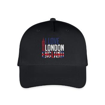 J'aime Londres Angleterre - Casquette de baseball bio Enfant - noir - Devant
