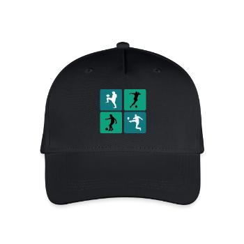 Fussball - Kinder Bio Basecap - Schwarz - Vorne