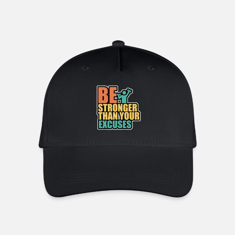 Be stonger than excuses - Kinder Bio Basecap - Schwarz