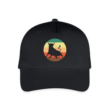 South American Bull Retro - Organic Kids’ Baseball Cap - black - Front