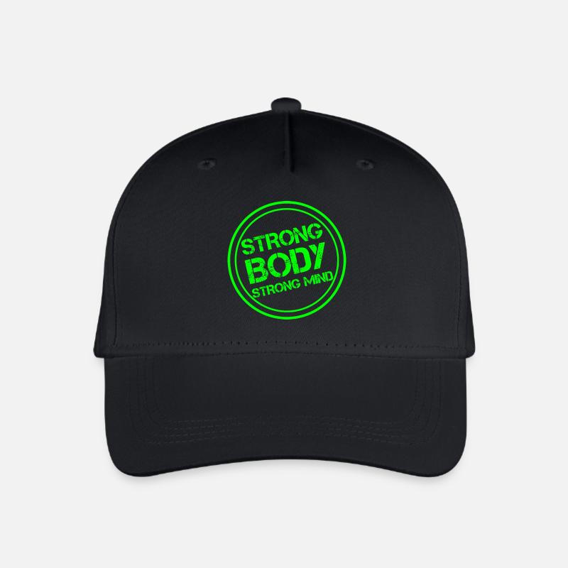 Strong body - strong mind - Kinder Bio Basecap - Schwarz