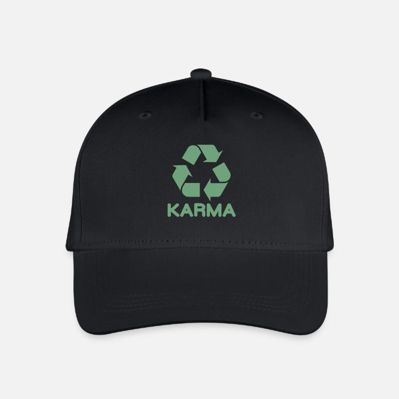 Karma Wiederholung Geschenk Idee - Kinder Bio Basecap - Schwarz