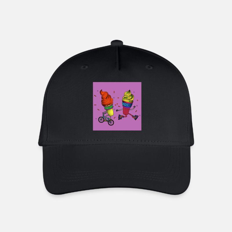 Glace un patins - Casquette de baseball bio Enfant - noir