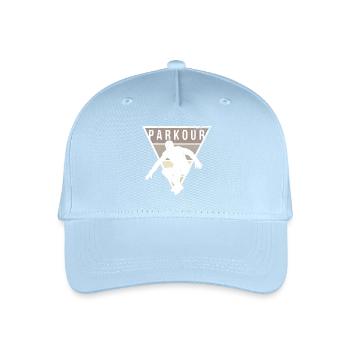 Parkour Freerunning Hobby urban Sportler Geschenk - Kinder Bio Basecap - Hellblau - Vorne