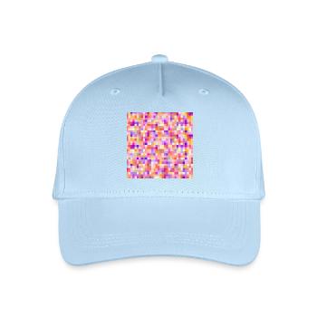 bunte Buttons farbige Buttons farbige Pins - Kinder Bio Basecap - Hellblau - Vorne
