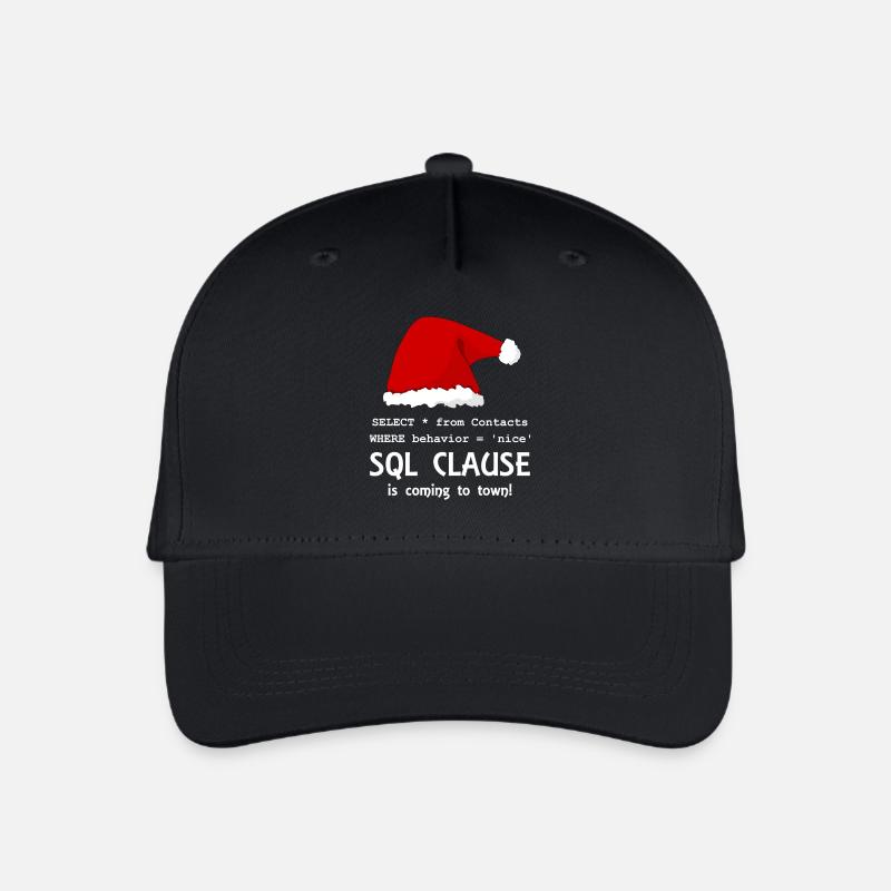 Sql Clause is coming to town! - White - Organic Kids’ Baseball Cap - black