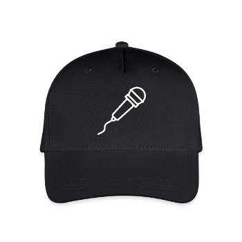microphone - Organic Kids’ Baseball Cap - black - Front