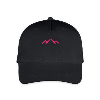 Mountain mountaineering Pink mountain run - Organic Kids’ Baseball Cap - black - Front