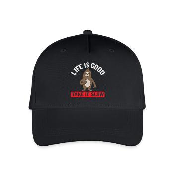 Take It Slow - Sloth - Organic Kids’ Baseball Cap - black - Front