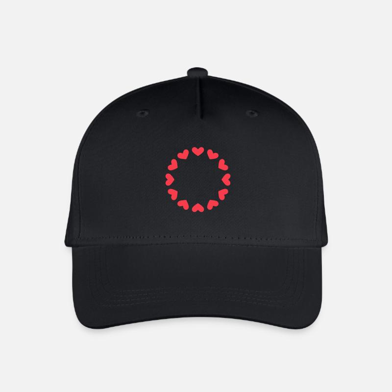 Herz Kreis - Kinder Bio Basecap - Schwarz