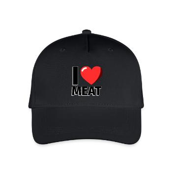 I Love Meat Meat - illustration - Organic Kids’ Baseball Cap - black - Front