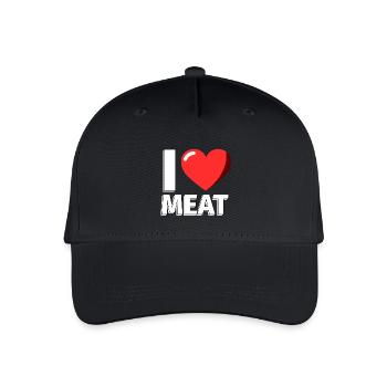 I Love Meat Meat - illustration - Organic Kids’ Baseball Cap - black - Front