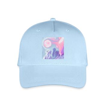 buntes Texturdesign des Mauspads - Kinder Bio Basecap - Hellblau - Vorne