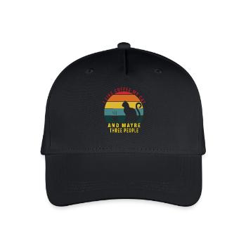 I Like Coffee Cats & Maybe 3 People Cat Coffee - Organic Kids’ Baseball Cap - black - Front