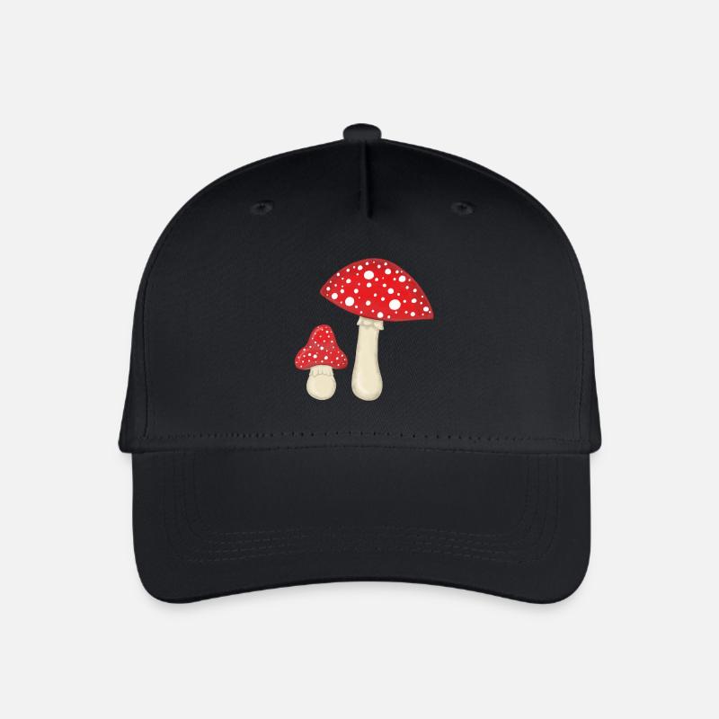 Fly agarics - Organic Kids’ Baseball Cap - black