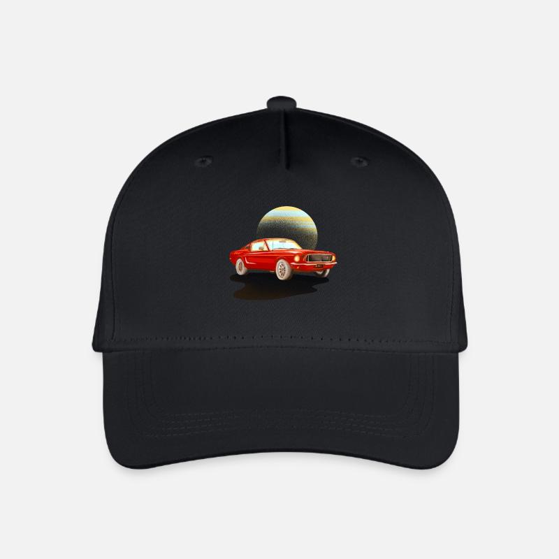 Car red car - Organic Kids’ Baseball Cap - black