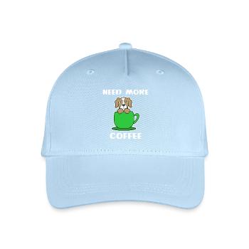 Statement Coffee Dog Caffeine Coffee Cup - Organic Kids’ Baseball Cap - light blue - Front