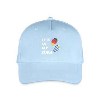 In meiner DNA Deutschland und Uruguay - Kinder Bio Basecap - Hellblau - Vorne