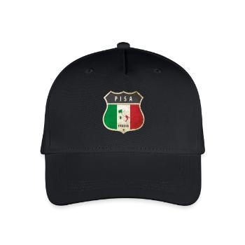 Pisa Italien Wappen Flaggen Design - Kinder Bio Basecap - Schwarz - Vorne