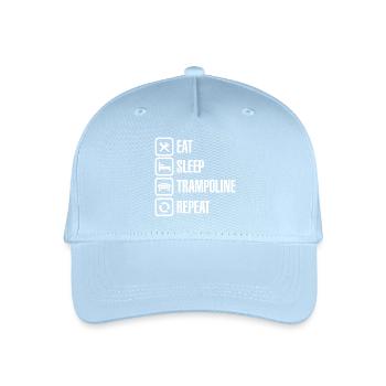 Trampoline Jumping Eat Sleep Trampoline Repeat - Organic Kids’ Baseball Cap - light blue - Front