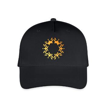 Schneeflocke Symbol Schnee Stern Logo icon - Kinder Bio Basecap - Schwarz - Vorne