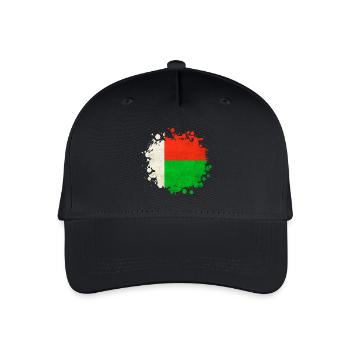 Madagaskar Flaggen Klecks - Kinder Bio Basecap - Schwarz - Vorne