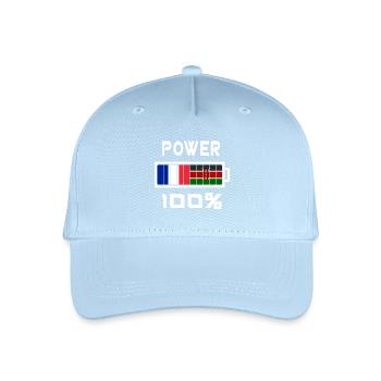 Kenya and France feed 100% - Organic Kids’ Baseball Cap - light blue - Front