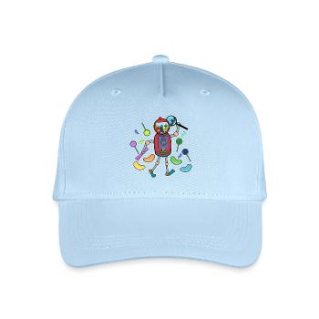 Cool Süßigkeiten Bonbon Naschkatzen Nachspeise - Kinder Bio Basecap - Hellblau - Vorne