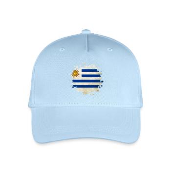 Uruguay Klecks Flag Design - Organic Kids’ Baseball Cap - light blue - Front