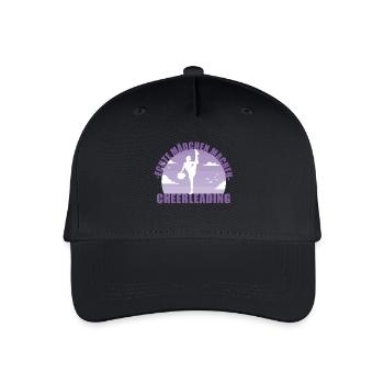 Cheerleading Cheerleader Pompons Mädchen Geschenk - Kinder Bio Basecap - Schwarz - Vorne