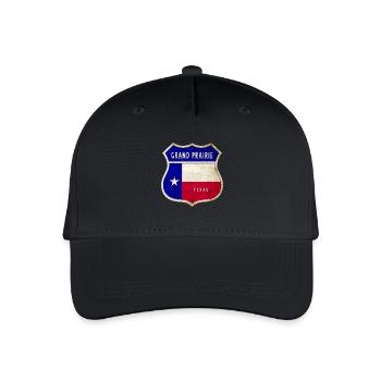 Grand Prairie Texas Wappen Flaggen Design - Kinder Bio Basecap - Schwarz - Vorne