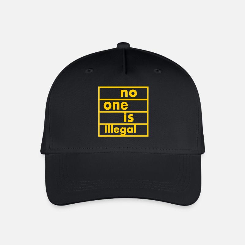 No one is illegal - Kinder Bio Basecap - Schwarz