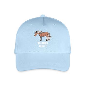 Icelandic Horses Cool Horse Statement Horse Fan - Organic Kids’ Baseball Cap - light blue - Front