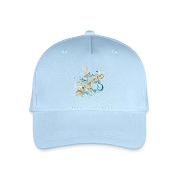 Old school - Organic Kids’ Baseball Cap - light blue - Front
