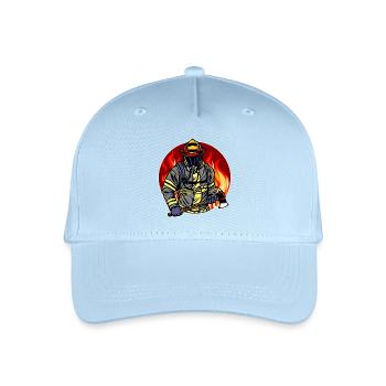 Brennen Feuerwehr Feuerwehrmann Feuer Lebensretter - Kinder Bio Basecap - Hellblau - Vorne
