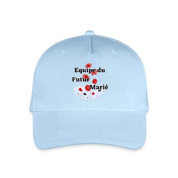 Team équipe Futur Marié Poker. Fête EVG mariage - Casquette de baseball bio Enfant - bleu clair - Devant