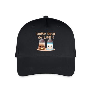 Habe Dich so lieb - Salz und Pfeffer - Kinder Bio Basecap - Schwarz - Vorne