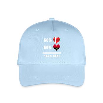 Angola et Danemark 100% drapeau de génie - Casquette de baseball bio Enfant - bleu clair - Devant