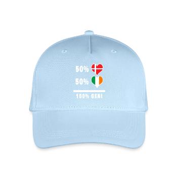 Irlande et Danemark 100% drapeau de génie - Casquette de baseball bio Enfant - bleu clair - Devant