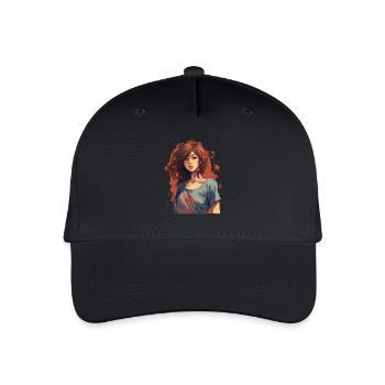 Anime Girl - Kinder Bio Basecap - Schwarz - Vorne