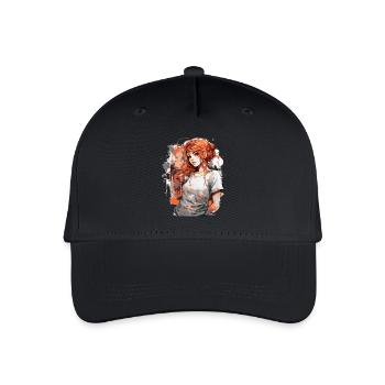 Anime Girl - Kinder Bio Basecap - Schwarz - Vorne