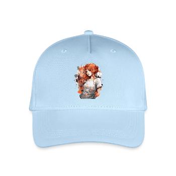 Anime Girl - Organic Kids’ Baseball Cap - light blue - Front