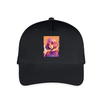 Anime Girl - Kinder Bio Basecap - Schwarz - Vorne