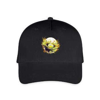 Tennis ball - Organic Kids’ Baseball Cap - black - Front