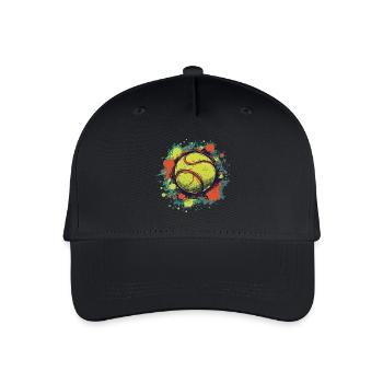 Tennis ball - Organic Kids’ Baseball Cap - black - Front