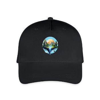 Paysage - Casquette de baseball bio Enfant - noir - Devant