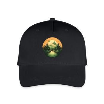 Landscape - Organic Kids’ Baseball Cap - black - Front