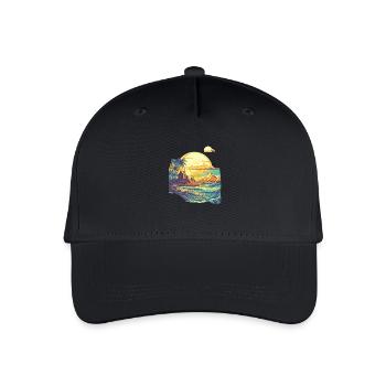 Plage - Casquette de baseball bio Enfant - noir - Devant
