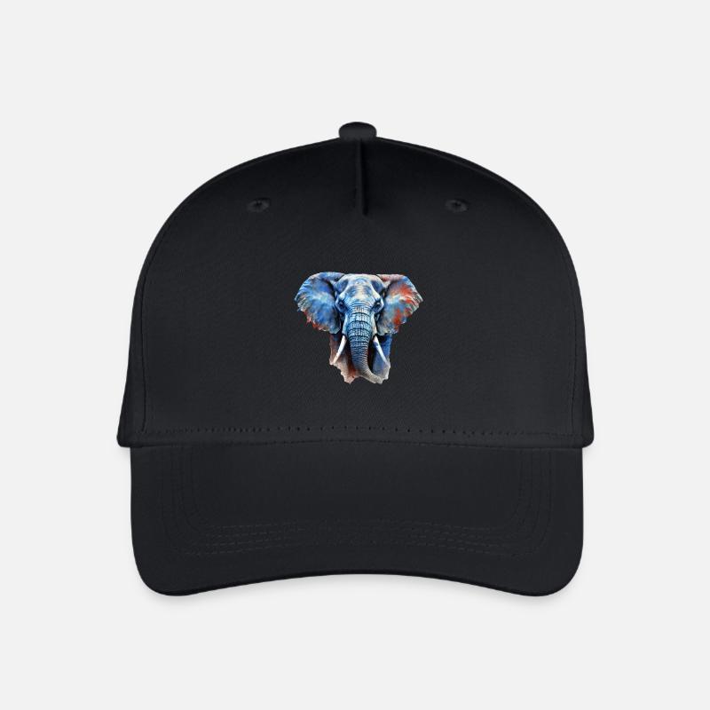 Elefant - Kinder Bio Basecap - Schwarz