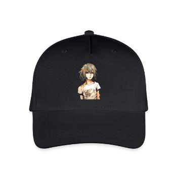Anime Girl - Organic Kids’ Baseball Cap - black - Front